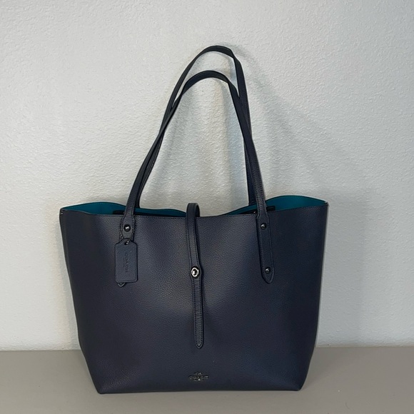 Coach 58849 Pebble Leather Market Tote - Picture 1 of 17
